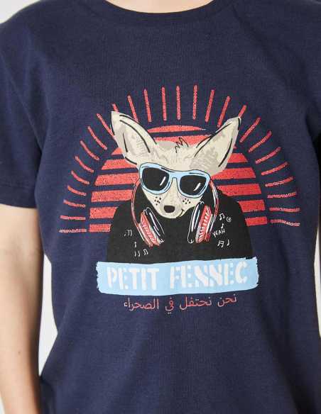 T-shirt Garçon "Street Fennec" Bleu Navy