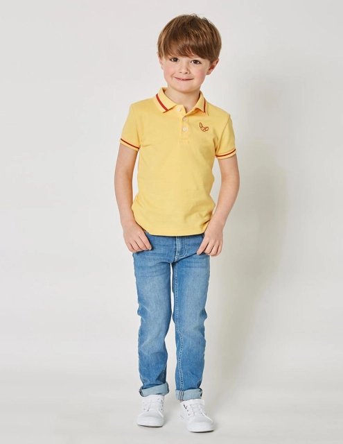Polo Garçon "Classic" Jaune Safrane