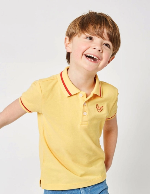 Polo Garçon "Classic" Jaune Safrane