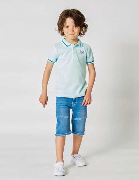 Polo Garçon "Classic" Bleu Clair