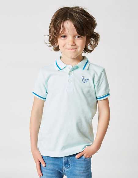 Polo Garçon "Classic" Bleu Clair