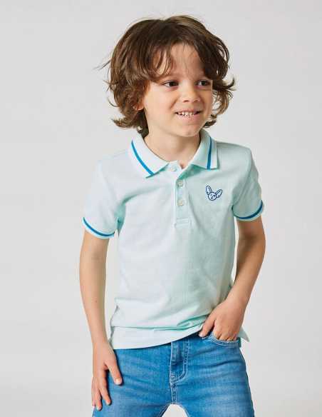Polo Garçon "Classic" Bleu Clair