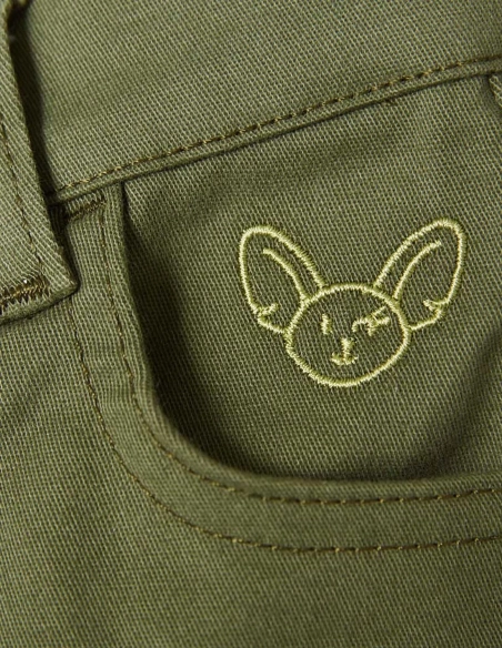 Pantalon Chino Garçon Kaki "Petit Fennec Classic"