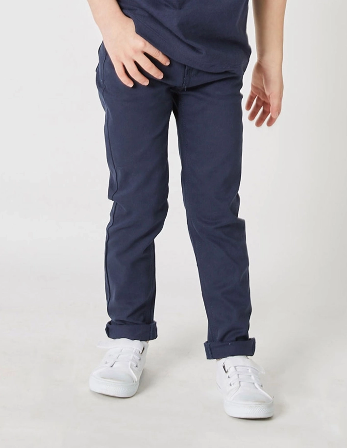 Pantalon Chino Garçon Bleu Navy "Petit Fennec Classic" 2