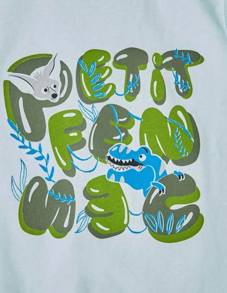 Débardeur Garçon "Cache-Cache Ensoleillé" bleu clair 100% Coton