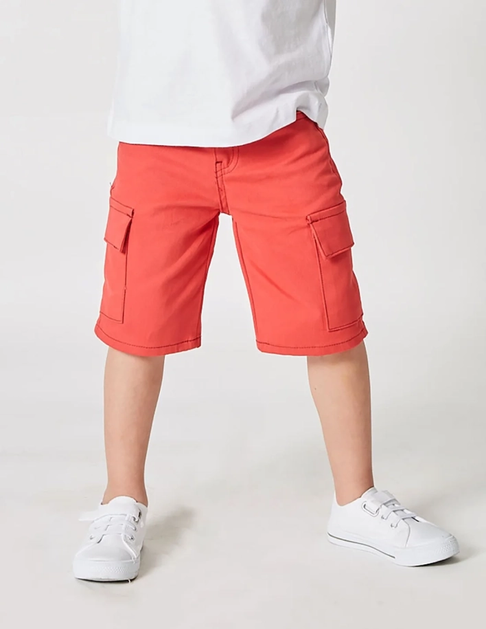 Bermuda Garçon "Petit Fennec Urban" Rouge Terre