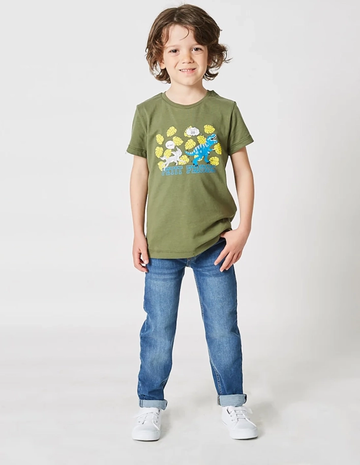 Pantalon Jean Garçon Denim Foncé "Petit Fennec Classic" 2