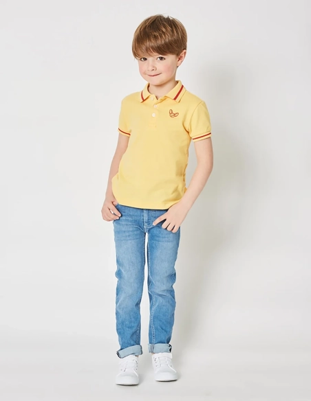 Pantalon Jean Garçon Denim Clair "Petit Fennec Classic"