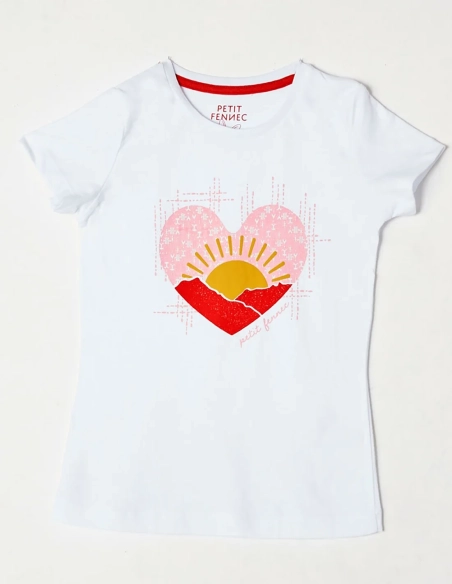 T-shirt Fille "Petit Fennec" Blanc Optique