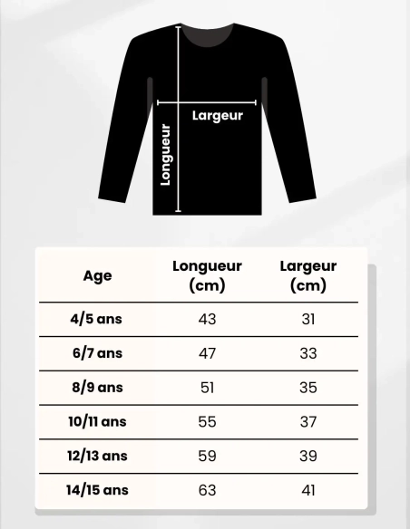 T-shirt Garçon 100% coton "Cerf de Béjaia" Blanc