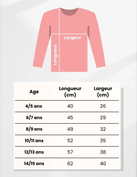 T-Shirt Blanc Optique Manche Longue Exploratrice 100% Coton