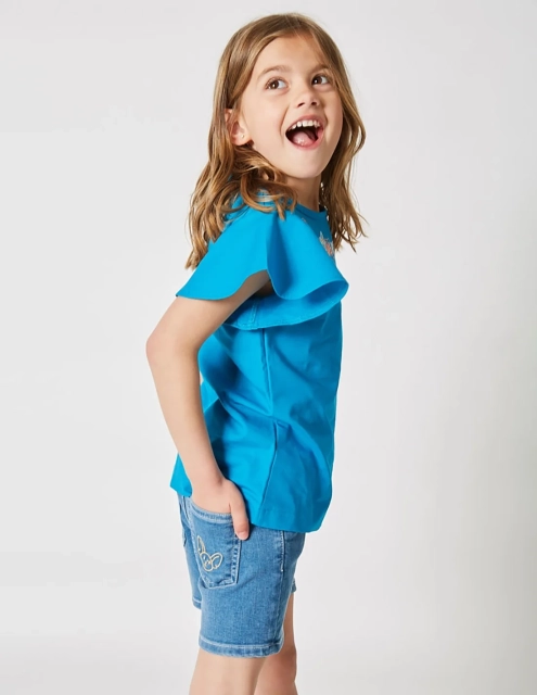 Ensemble Flle Blouse + Short en Jean