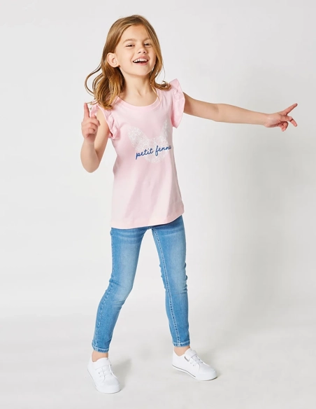 Ensemble Flle Débardeur + Pantalon en Jean Bleu Clair