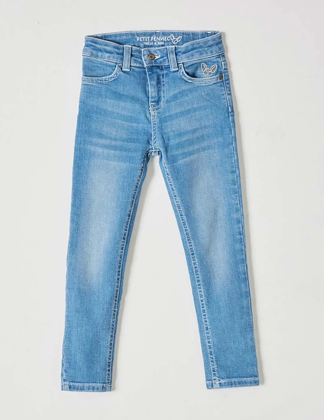 Ensemble Flle Débardeur + Pantalon en Jean Bleu Clair
