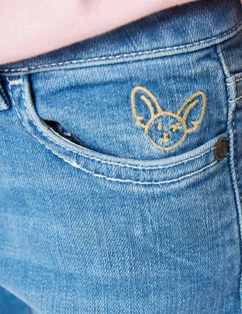 Ensemble Flle Débardeur + Pantalon en Jean Bleu Clair