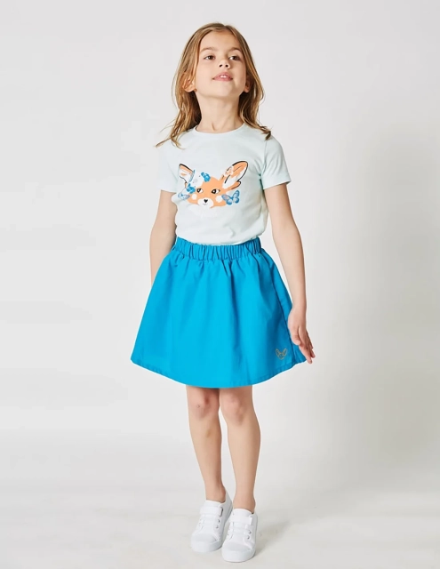 Ensemble Flle Tshirt + Jupe Bleu Océan