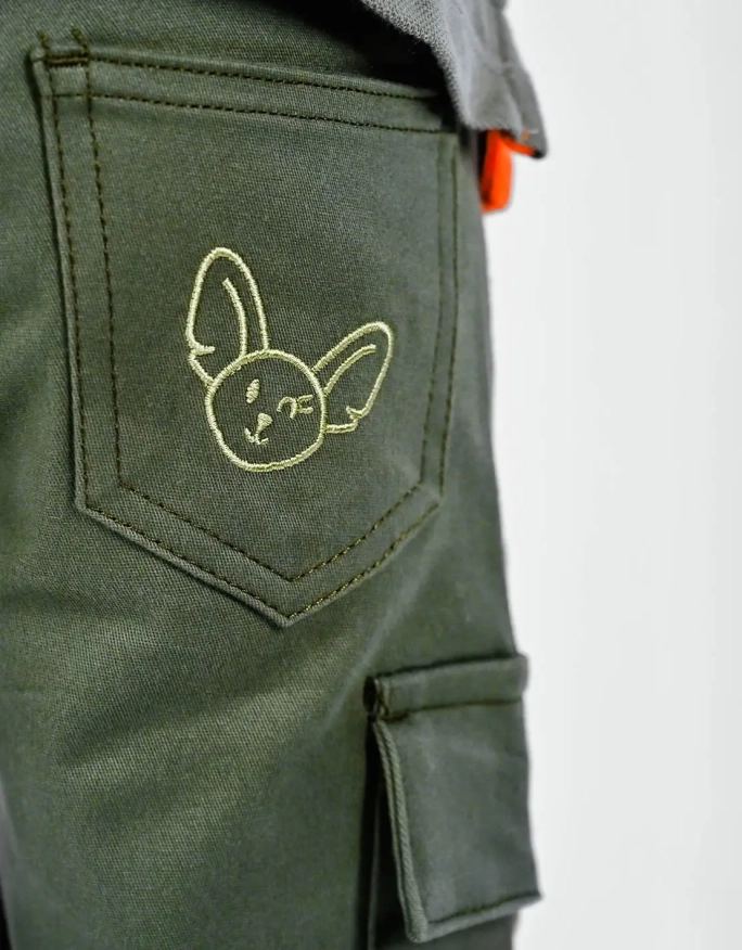 Bermuda Garçon "Petit Fennec Urban" Kaki