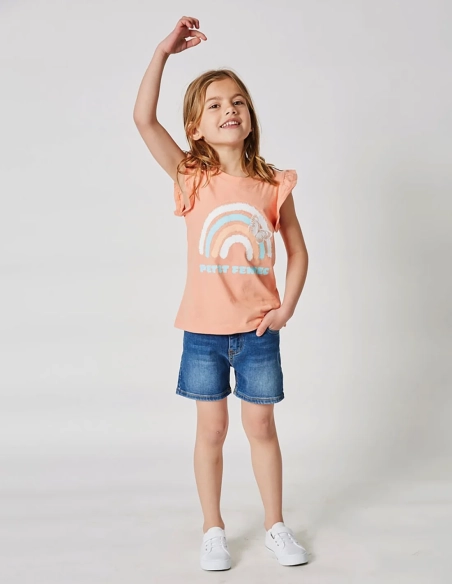 Ensemble Fille Short en jean + Débardeur