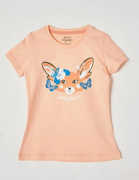 Ensemble Fille Short + Tshirt Corail