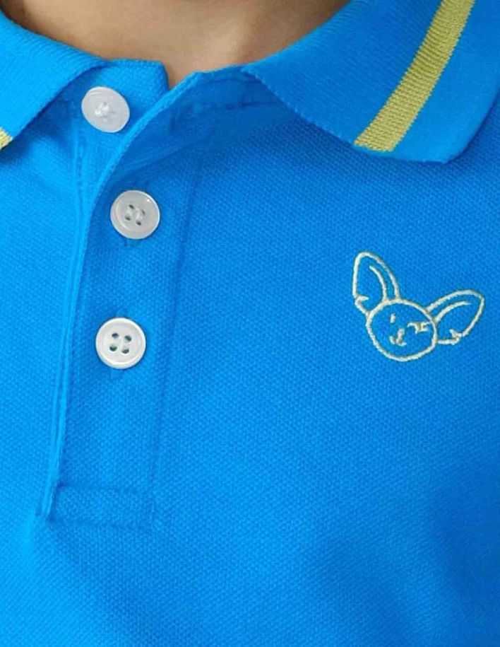 Polo Garçon "Classic" Bleu Océan 2