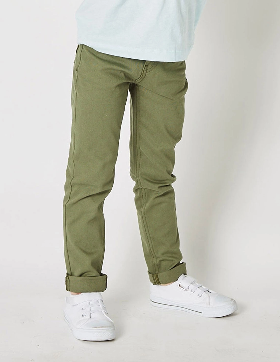 Ensemble Pantalon Chino Kaki + T-shirt Marine