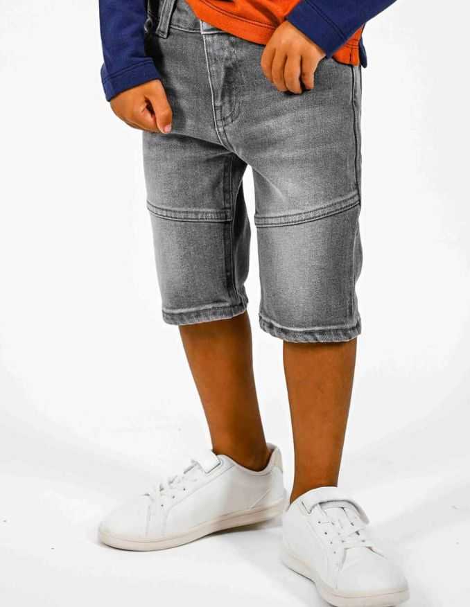 Ensemble Garçon Pantacourt en jean + Polo 100% Coton
