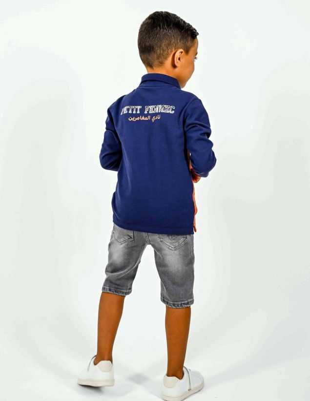 Ensemble Garçon Pantacourt en jean + Polo 100% Coton