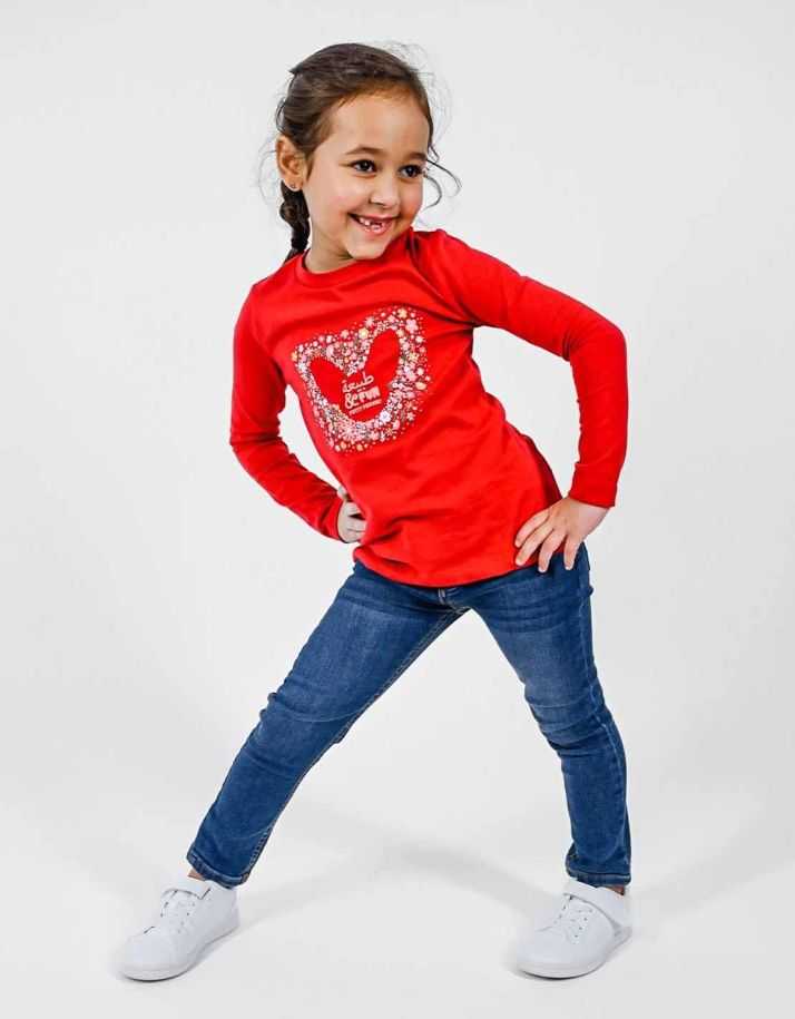 Pantalon en Jean Fille Denim Foncé ‘Petit Fennec Girly’. 2