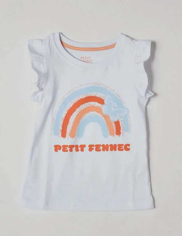 Ensemble Fille Robe Salopette + Débardeur Blanc